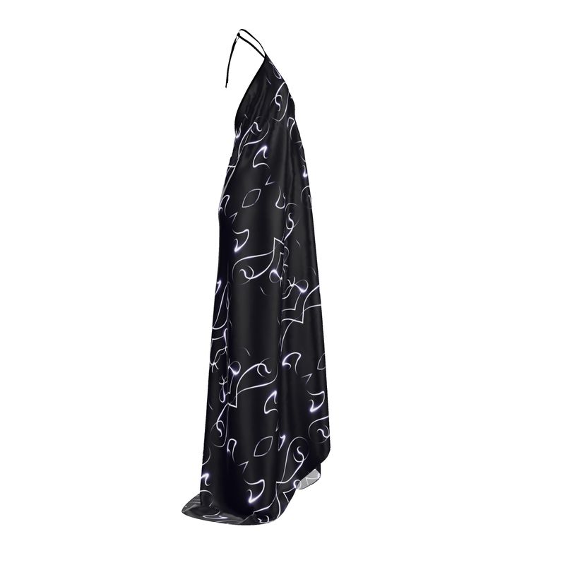 UNTITLED x Indira Cesarine "Lumière" Series Black and Violet Halterneck Backless Dress - Limited Edition