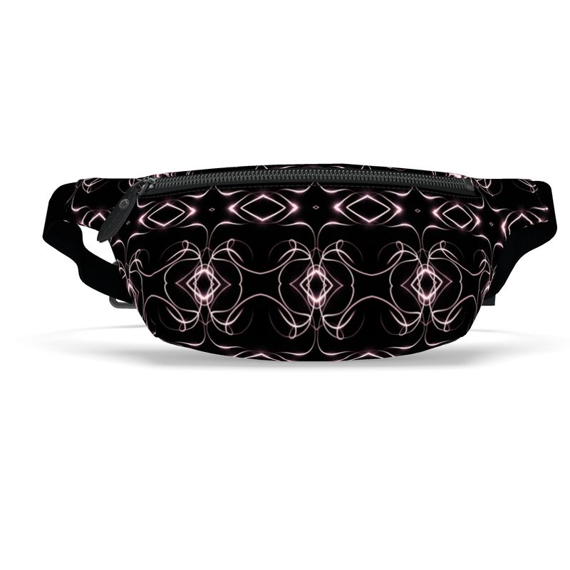 UNTITLED x Indira Cesarine "Lumière" Series Black and Pink Kaleidoscopic Fanny Pack - Limited Edition