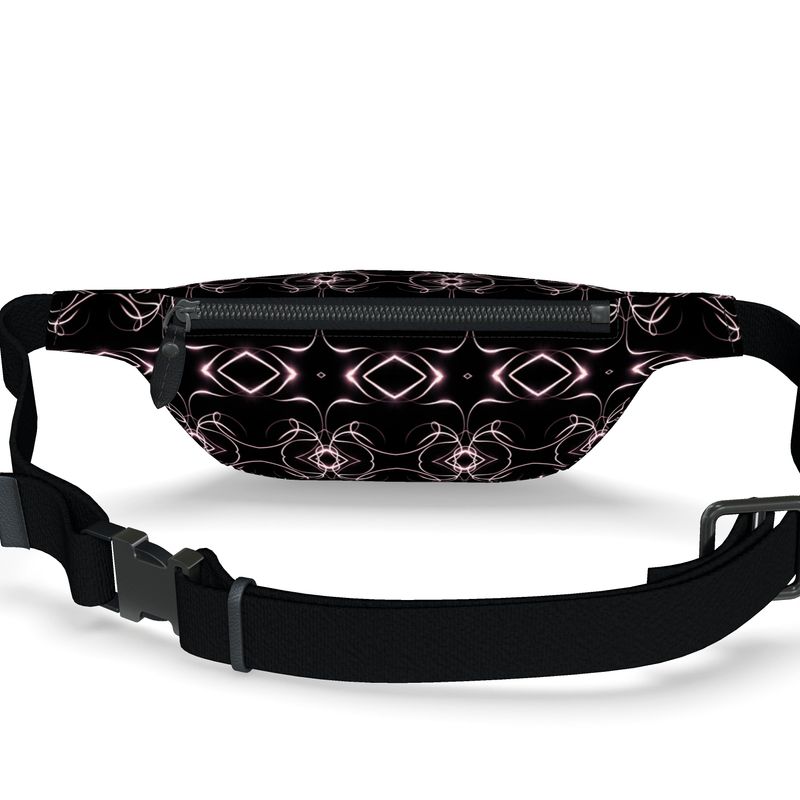 UNTITLED x Indira Cesarine "Lumière" Series Black and Pink Kaleidoscopic Fanny Pack - Limited Edition