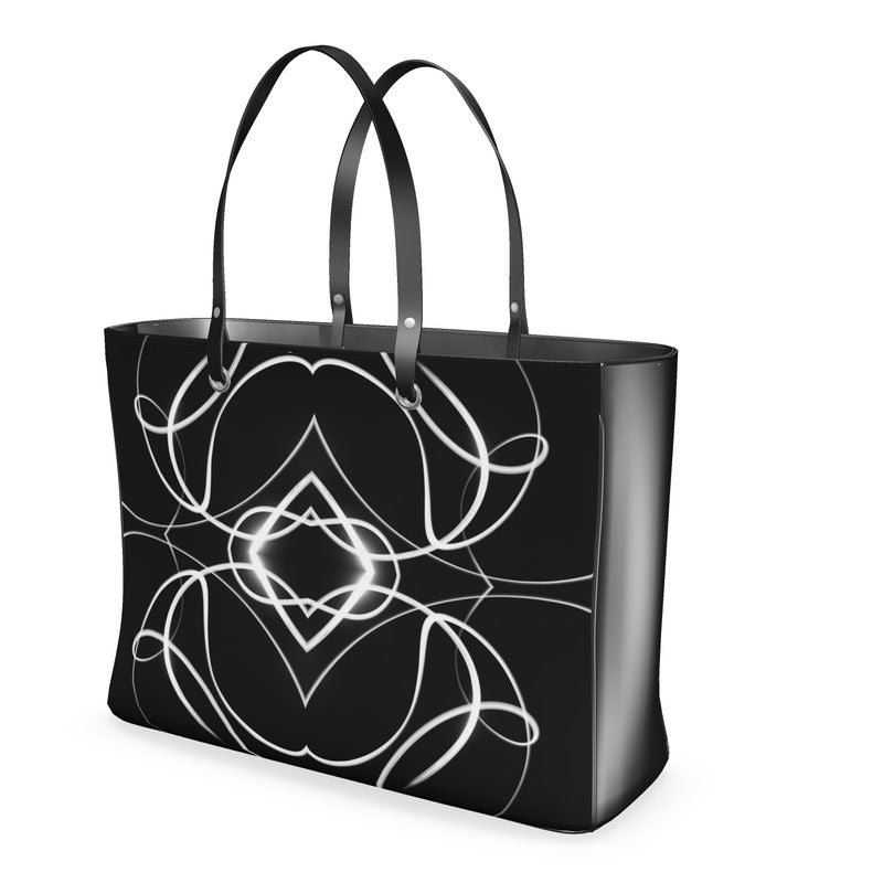 UNTITLED x Indira Cesarine "Lumière" Series Black and White Kaleidoscopic Handbag - Limited Edition