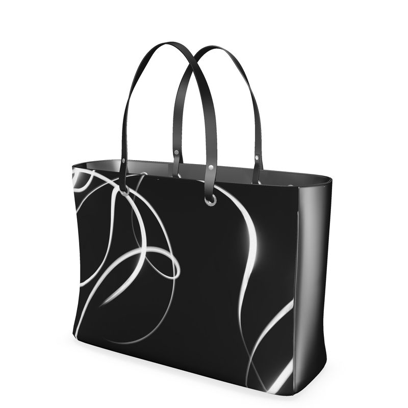 UNTITLED x Indira Cesarine "Lumière" Series Black and White Kaleidoscopic Handbag - Limited Edition