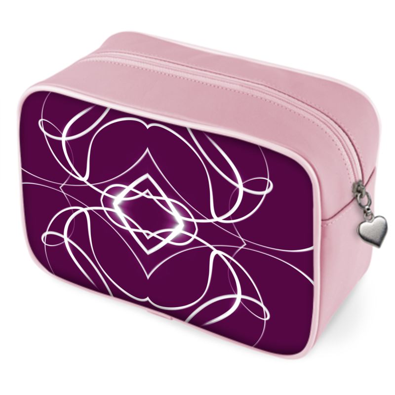 UNTITLED x Indira Cesarine "Lumière" Series Pink and Purple Kaleidoscopic Toiletry Bag - Limited Edition