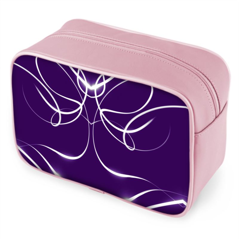 UNTITLED x Indira Cesarine "Lumière" Series Pink and Purple Kaleidoscopic Toiletry Bag - Limited Edition