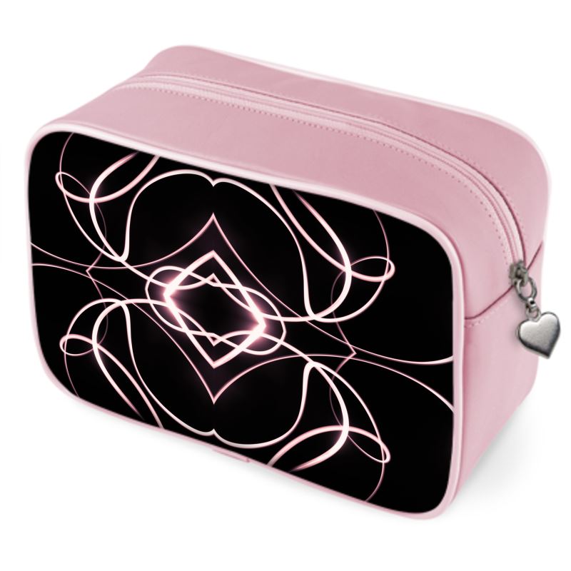 UNTITLED x Indira Cesarine "Lumière" Series Pink and Black Kaleidoscopic Toiletry Bag - Limited Edition