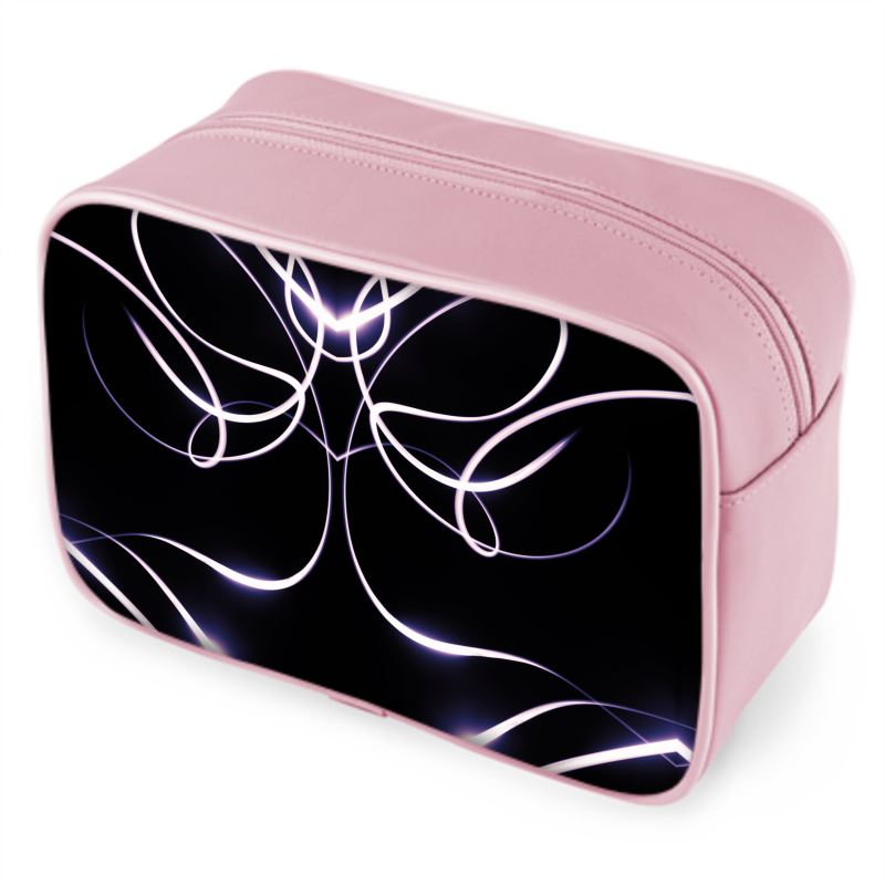 UNTITLED x Indira Cesarine "Lumière" Series Pink and Black Kaleidoscopic Toiletry Bag - Limited Edition