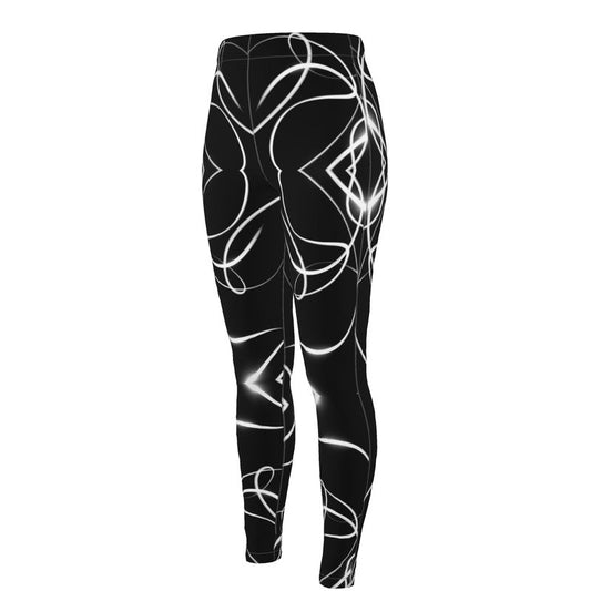 UNTITLED x Indira Cesarine "Lumière" Series Black and White Kaleidoscopic High Waisted Leggings - Limited Edition