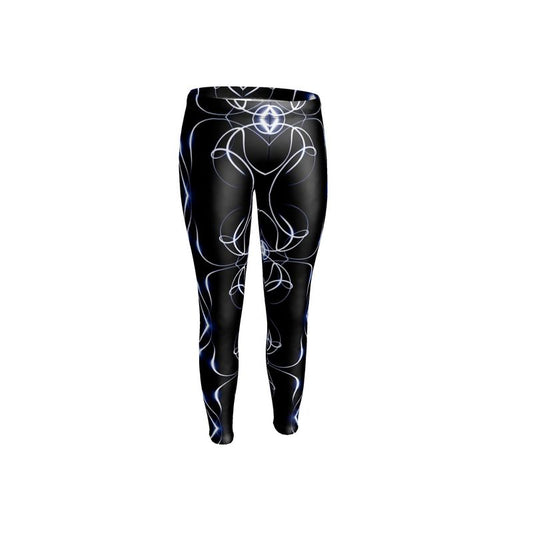 UNTITLED x Indira Cesarine "Lumière" Series Black and Blue Kaleidoscopic Leggings - Limited Edition