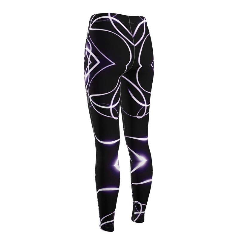 UNTITLED x Indira Cesarine "Lumière" Series Black and Violet Kaleidoscopic Leggings - Limited Edition