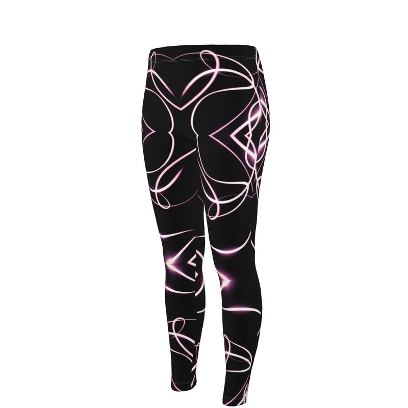 UNTITLED x Indira Cesarine "Lumière" Series Black and Pink Kaleidoscopic High Waisted Leggings - Limited Edition