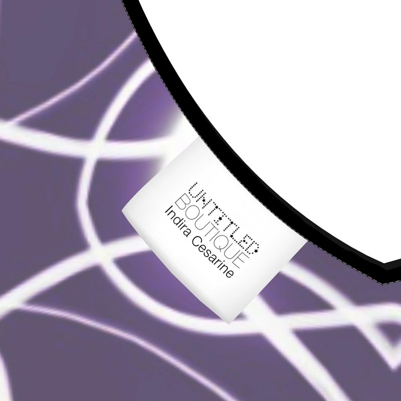 UNTITLED x Indira Cesarine "Lumière" Series Violet and White Kaleidoscopic Sleeveless Midi Dress - Limited Edition