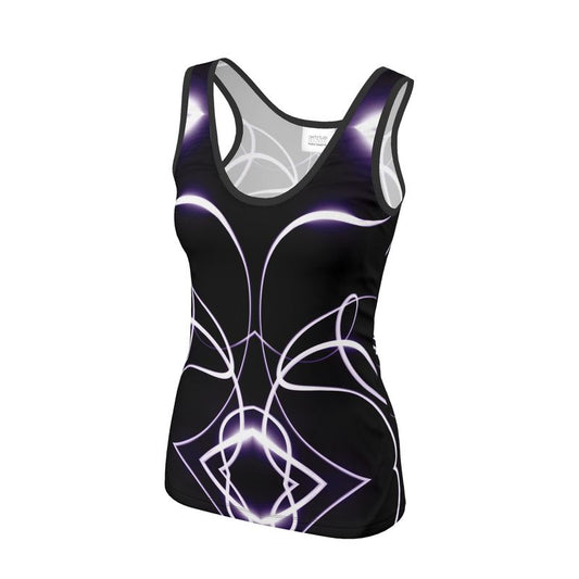 UNTITLED x Indira Cesarine "Lumière" Series Black and Violet Kaleidoscopic Tank Top - Limited Edition