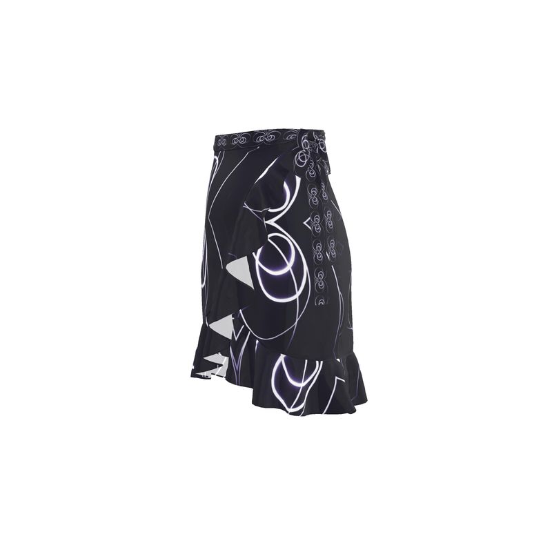 UNTITLED x Indira Cesarine "Lumière" Series Black and Violet Circle Flounce Skirt - Limited Edition