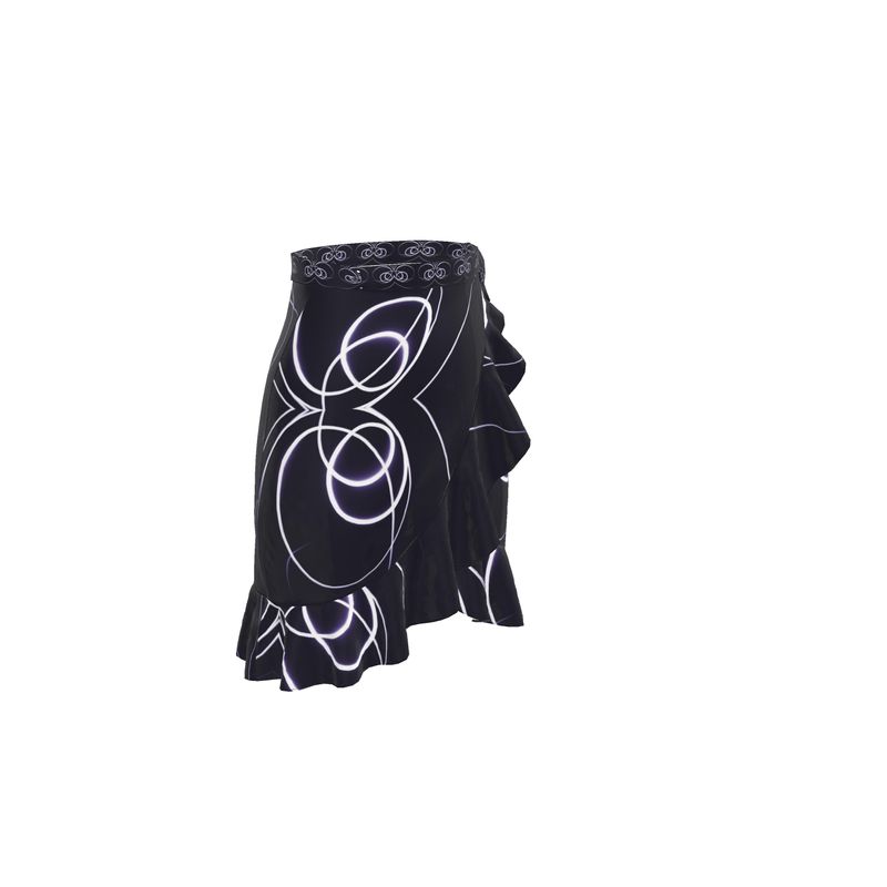 UNTITLED x Indira Cesarine "Lumière" Series Black and Violet Circle Flounce Skirt - Limited Edition