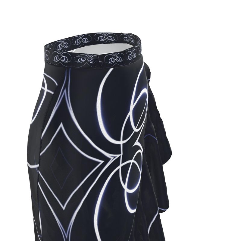 UNTITLED x Indira Cesarine "Lumière" Series Black and Blue Circles Flounce Skirt - Limited Edition