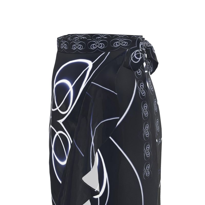 UNTITLED x Indira Cesarine "Lumière" Series Black and Blue Circles Flounce Skirt - Limited Edition