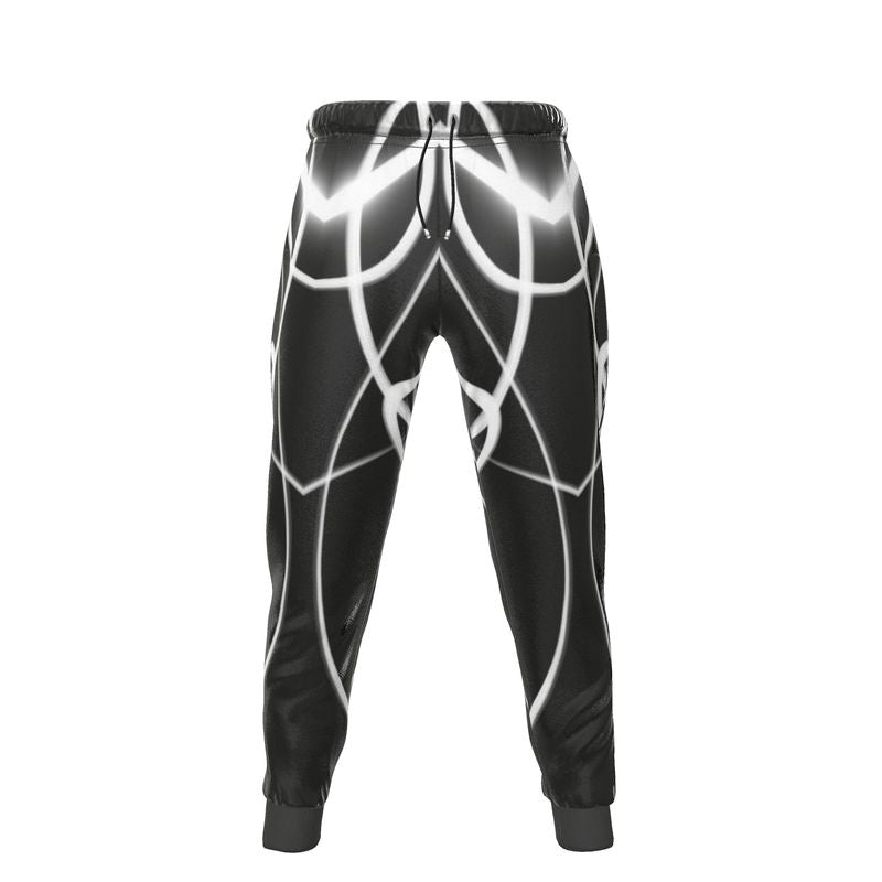 UNTITLED x Indira Cesarine "Lumière" Series Black and White Men's Kaleidoscopic Tracksuit Pants - Limited Edition