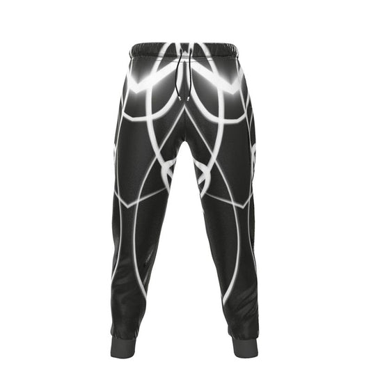 UNTITLED x Indira Cesarine "Lumière" Series Black and White Men's Kaleidoscopic Tracksuit Pants - Limited Edition