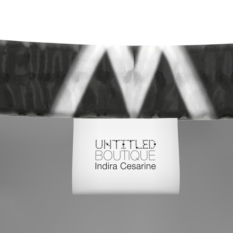 UNTITLED x Indira Cesarine "Lumière" Series Black and White Men's Kaleidoscopic Tracksuit Pants - Limited Edition