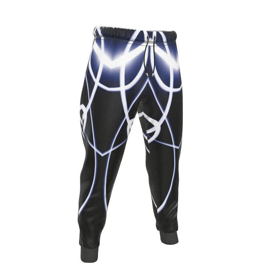 UNTITLED x Indira Cesarine "Lumière" Series Black and Blue Kaleidoscopic Tracksuit Bottoms - Limited Edition