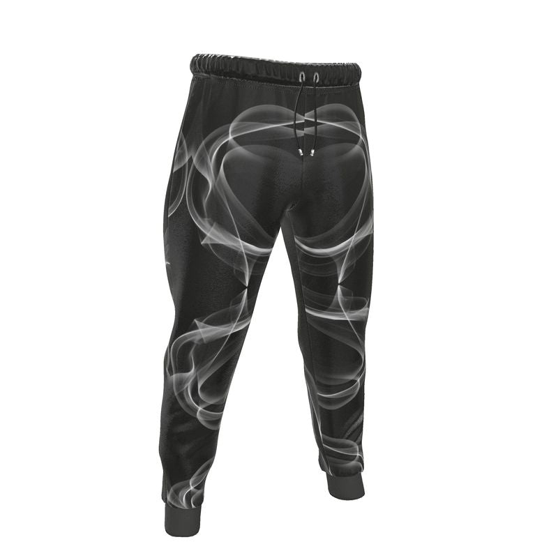UNTITLED x Indira Cesarine "Lumière" Series Black and White Smoke Mens Tracksuit Bottoms - Limited Edition