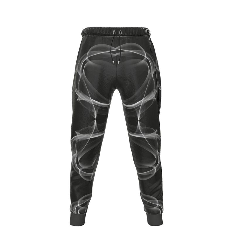 UNTITLED x Indira Cesarine "Lumière" Series Black and White Smoke Mens Tracksuit Bottoms - Limited Edition