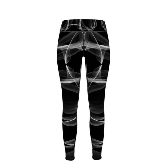 UNTITLED x Indira Cesarine "Lumière" Series Black and White Smoke Sports Leggings - Limited Edition