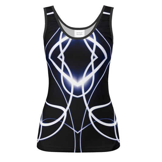 UNTITLED x Indira Cesarine "Lumière" Series Black and Blue Kaleidoscopic Tank Top - Limited Edition