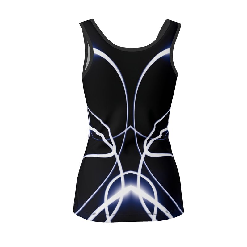 UNTITLED x Indira Cesarine "Lumière" Series Black and Blue Kaleidoscopic Tank Top - Limited Edition