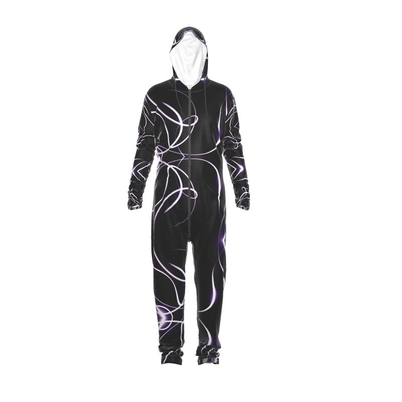 UNTITLED x Indira Cesarine "Lumière" Series Black and Violet Hazmat Jumpsuit - Limited Edition