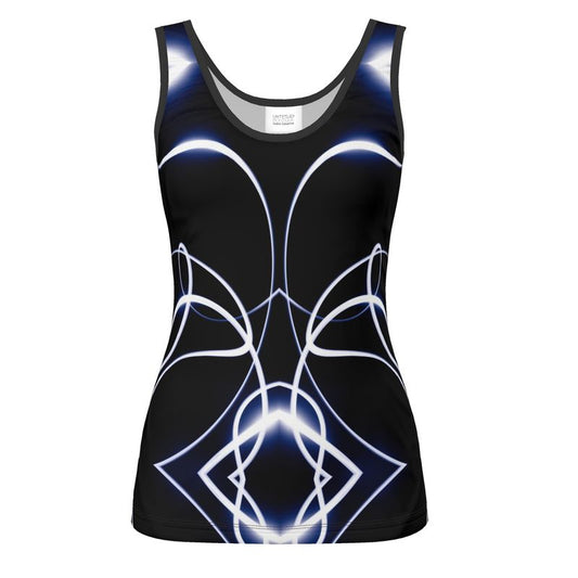 UNTITLED x Indira Cesarine "Lumière" Series Black and Blue Kaleidoscopic Tank Top - Limited Edition