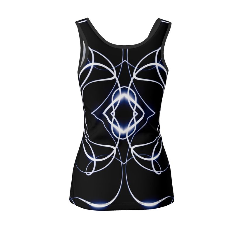 UNTITLED x Indira Cesarine "Lumière" Series Black and Blue Kaleidoscopic Tank Top - Limited Edition