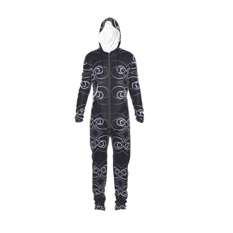 UNTITLED x Indira Cesarine "Lumière" Series Black and Violet Circle Hazmat Jumpsuit - Limited Edition