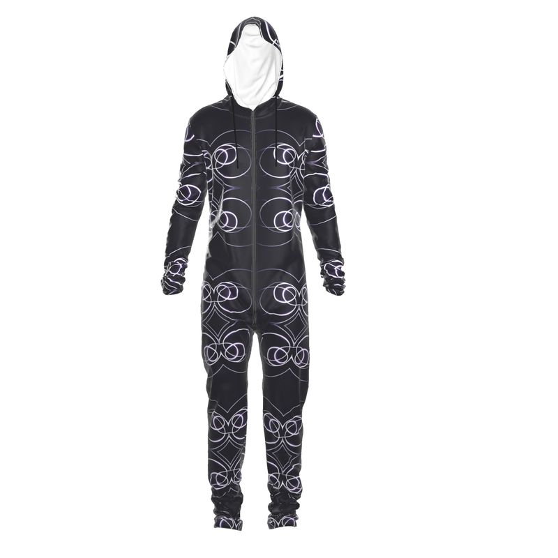 UNTITLED x Indira Cesarine "Lumière" Series Black and Violet Circle Hazmat Jumpsuit - Limited Edition