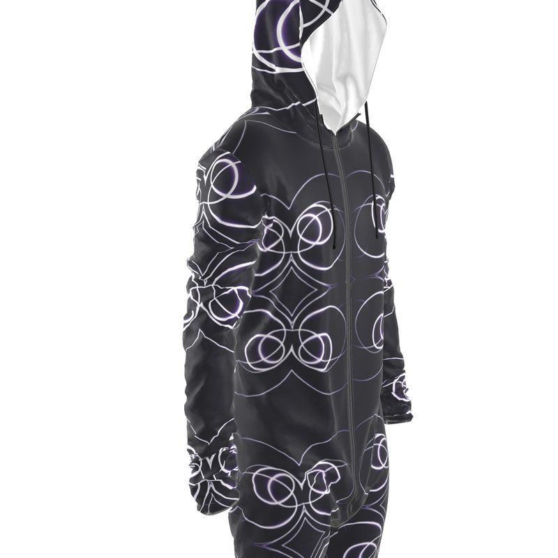 UNTITLED x Indira Cesarine "Lumière" Series Black and Violet Circle Hazmat Jumpsuit - Limited Edition