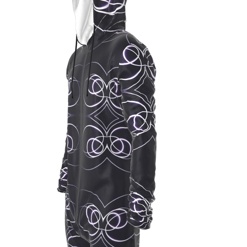 UNTITLED x Indira Cesarine "Lumière" Series Black and Violet Circle Hazmat Jumpsuit - Limited Edition