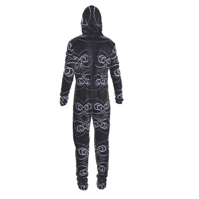 UNTITLED x Indira Cesarine "Lumière" Series Black and Violet Circle Hazmat Jumpsuit - Limited Edition