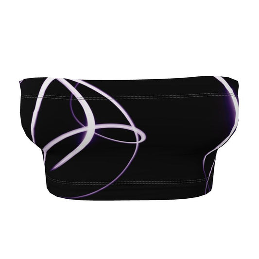 UNTITLED x Indira Cesarine "Lumière" Series Black and Violet Bandeau Top - Limited Edition