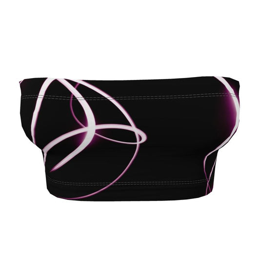 UNTITLED x Indira Cesarine "Lumière" Series Black and Pink Bandeau Top - Limited Edition