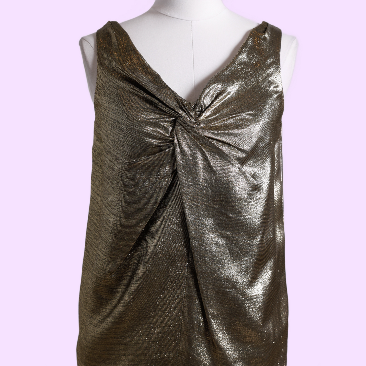 Nicole Miller Gold Metallic Dress