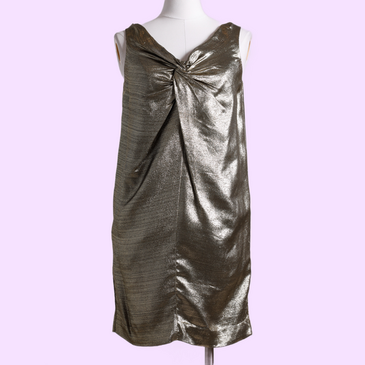 Nicole Miller Gold Metallic Dress