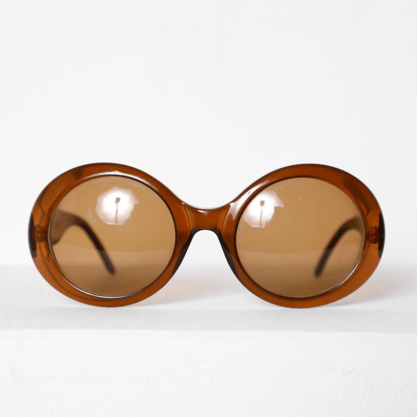 GUCCI Brown Round Retro Style Sunglasses