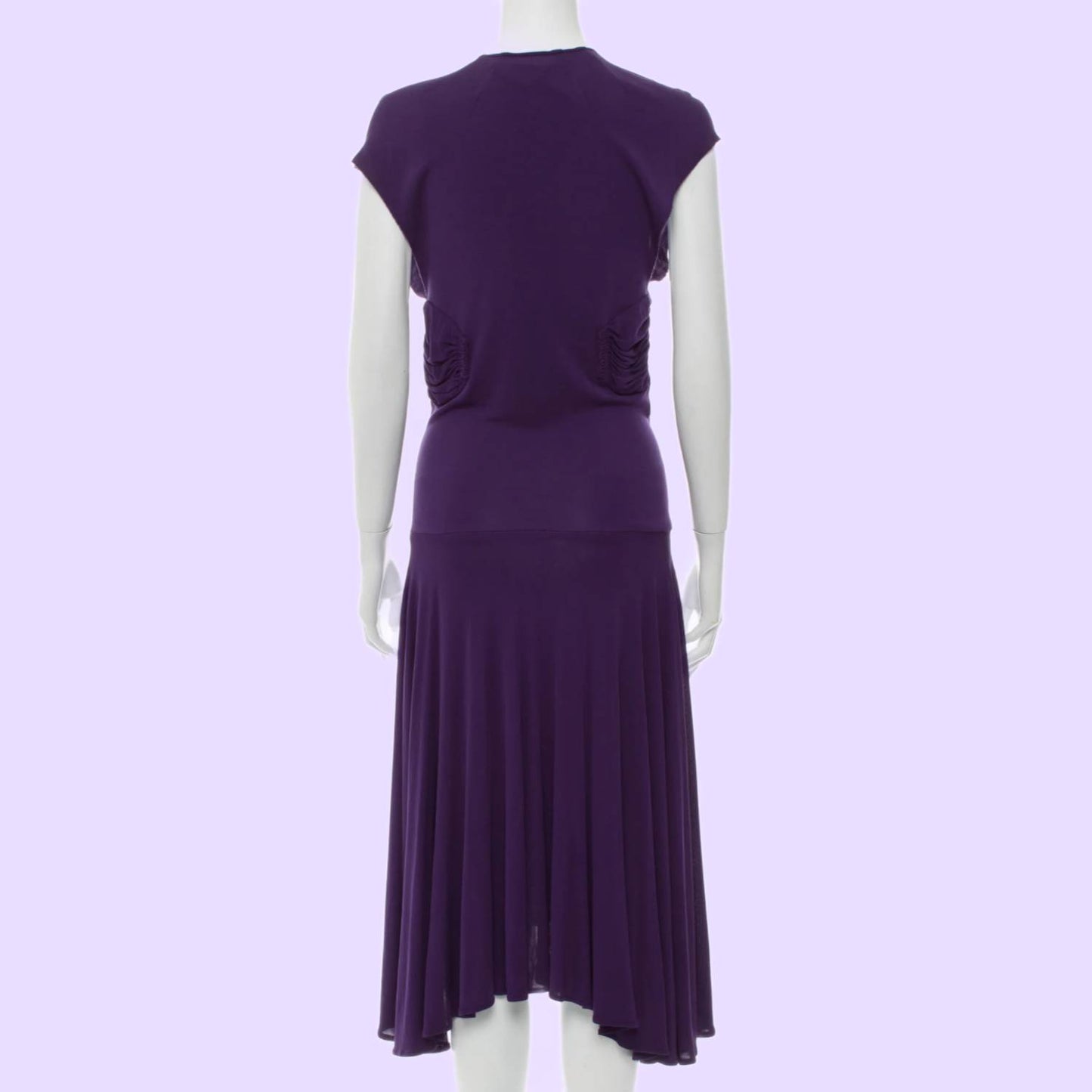 YIGAL AZROUEL V-Neck Long Purple Dress