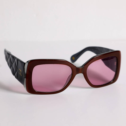 CHANEL Women's Sunglasses 5019 Quilted Pink Black Frames CC Logo