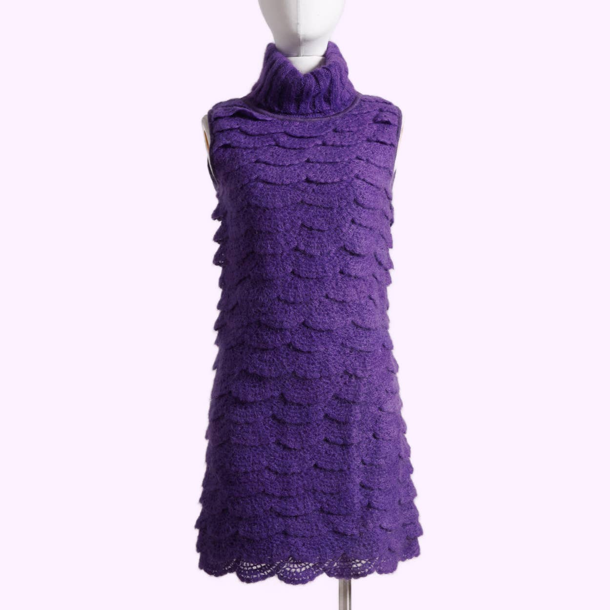 purple turtleneck dress Light Purple Mini Dress - Chunky Knit Dress - Sweater Dress