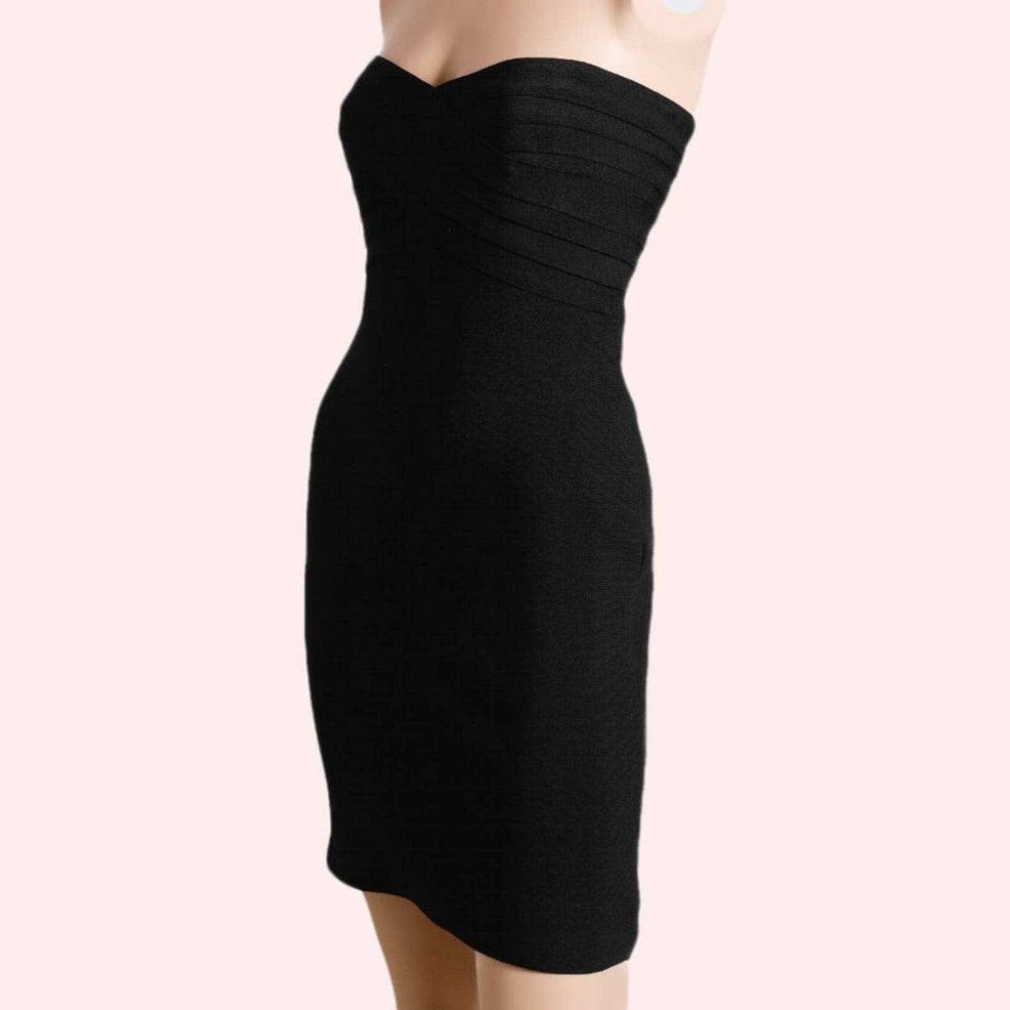 AQUA Strapless Black Mini Dress