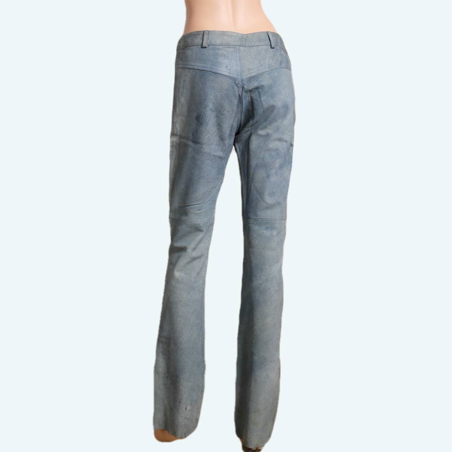 JOSEPH Blue Leather Trousers