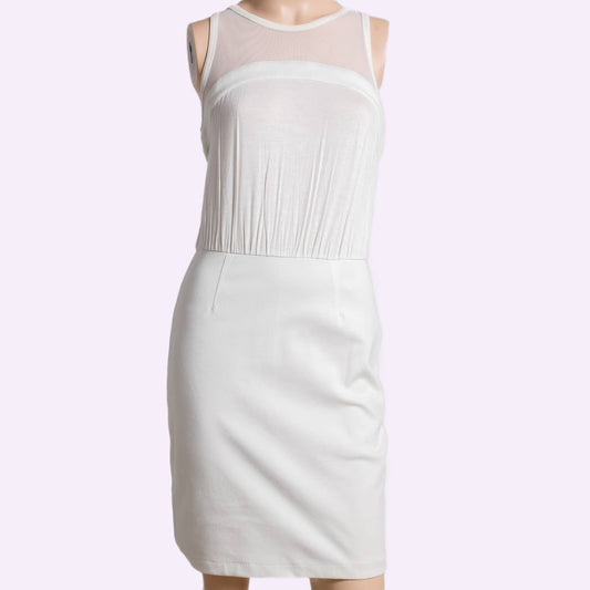 BCBGMAXAZRIA White Sleeveless Dress