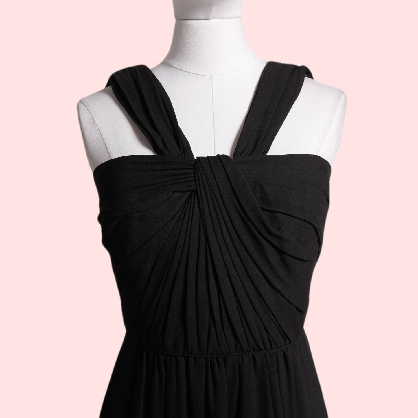 SHOSHANNA Black Dress with Pleated Details