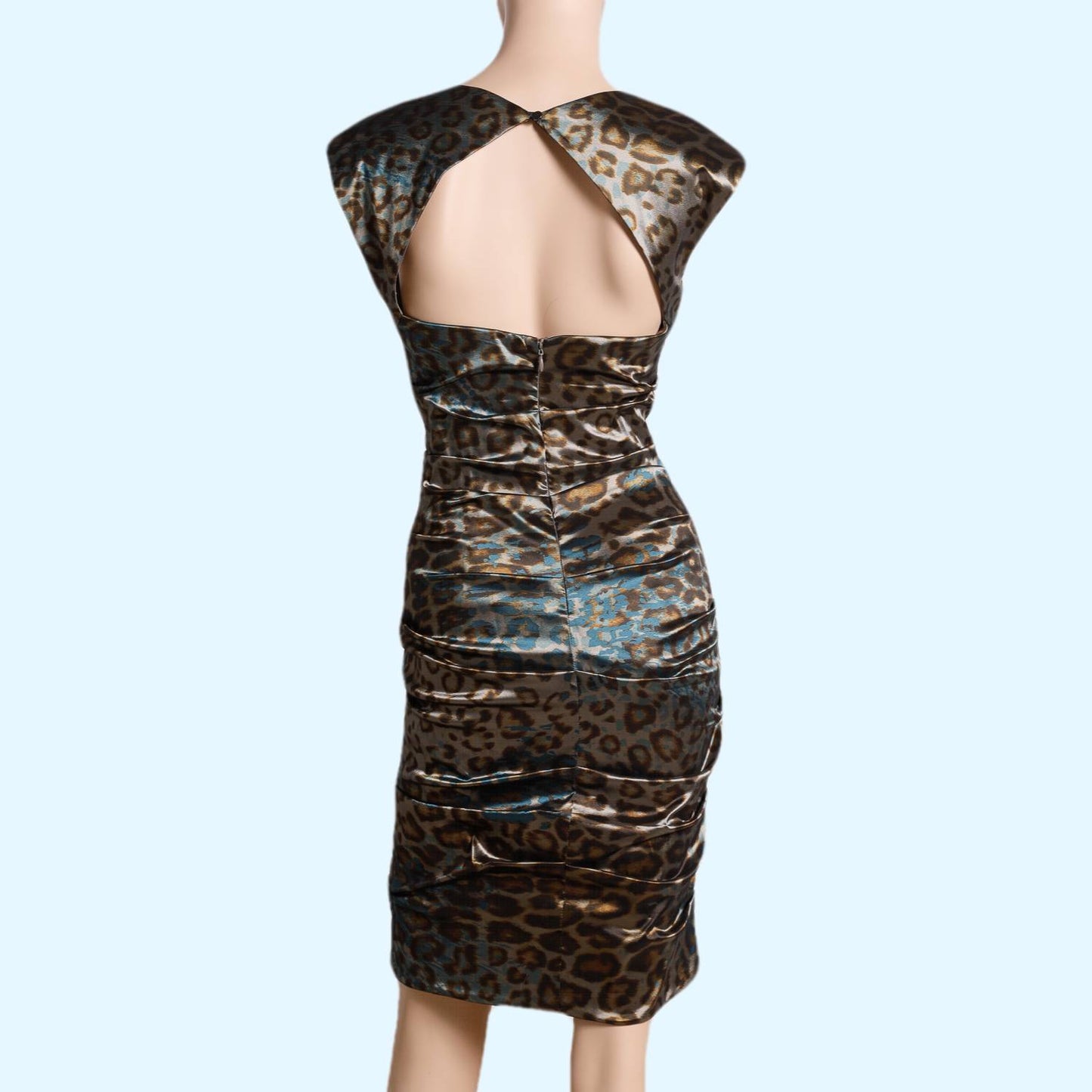 NICOLE MILLER Animal Print Sleeveless Dress