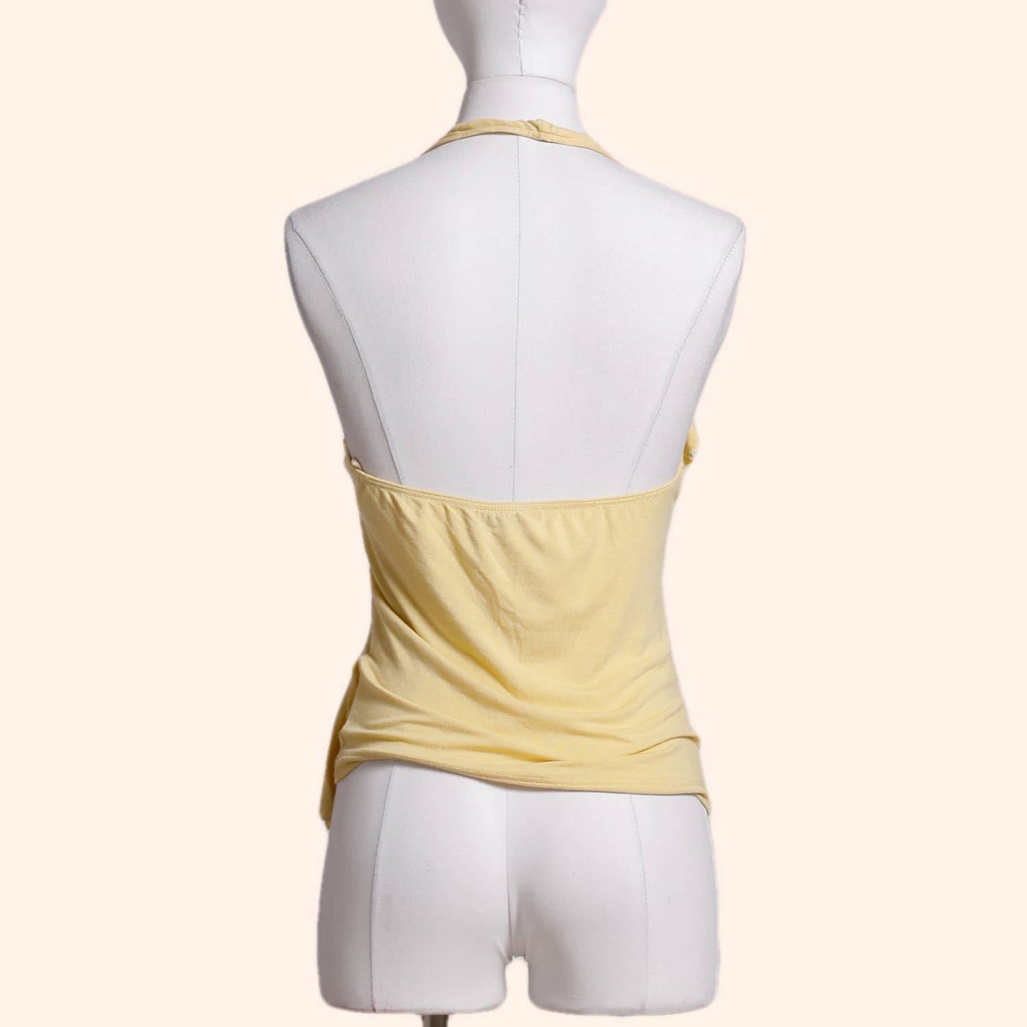 BCBGMAXAZRIA Pastel Yellow Halter Top